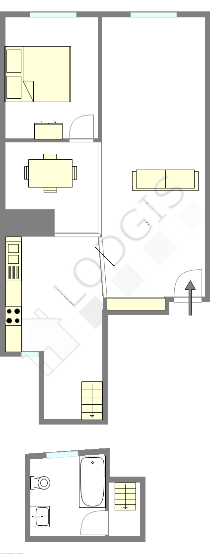 Дуплекс Париж 1° - Интерактивный план