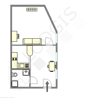 Apartment Paris 3° - Interactive plan