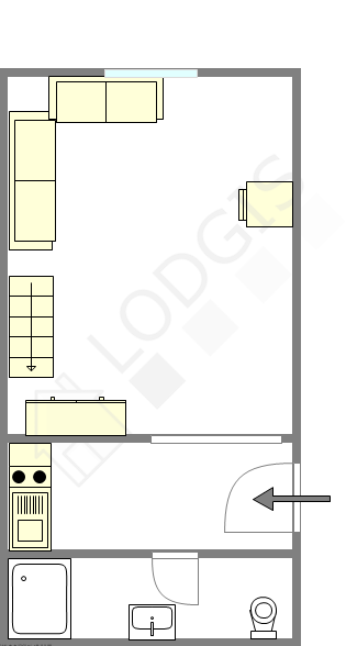 Квартира Париж 5° - Интерактивный план