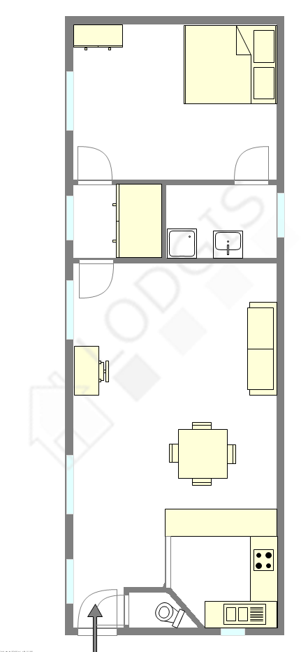 Appartement Paris 11° - Plan interactif