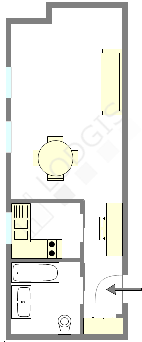 Квартира Париж 8° - Интерактивный план