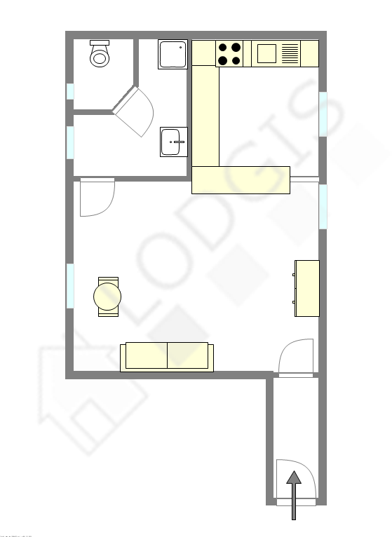 Квартира Париж 5° - Интерактивный план