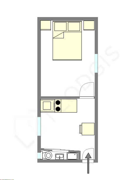 Apartment Paris 11° - Interactive plan