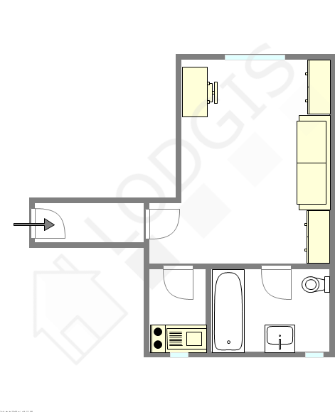 Квартира Париж 6° - Интерактивный план