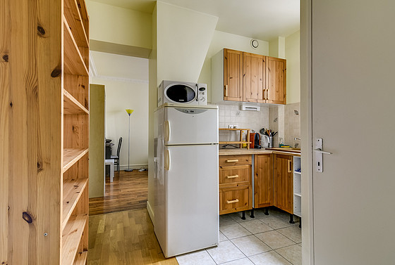 Beautiful kitchen with tile floor