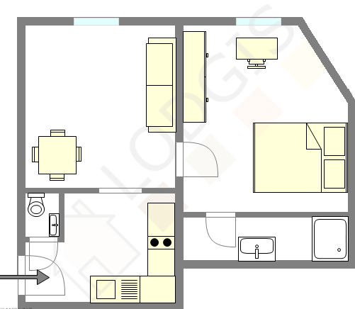 Apartment Paris 13° - Interactive plan