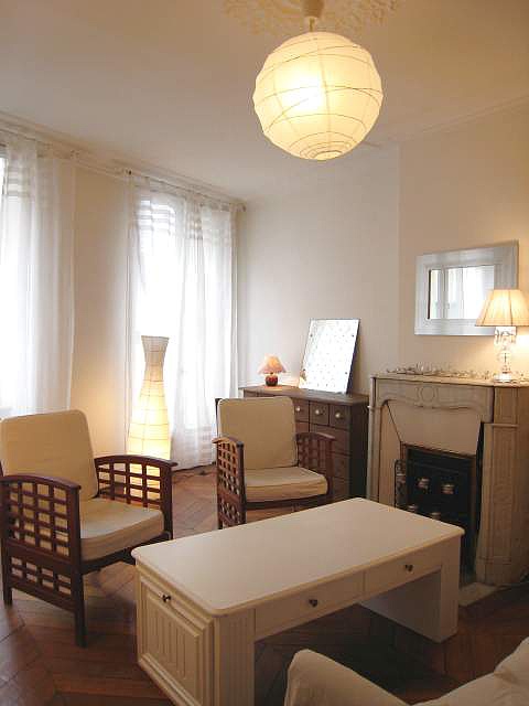 Living room with wooden floor