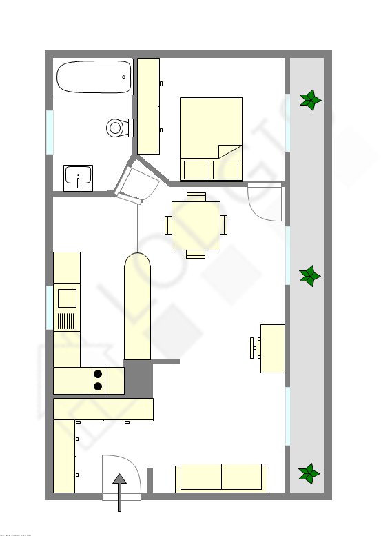 Квартира Париж 17° - Интерактивный план