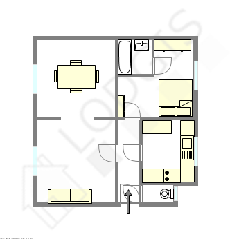 Apartamento París 15° - Plano interactivo