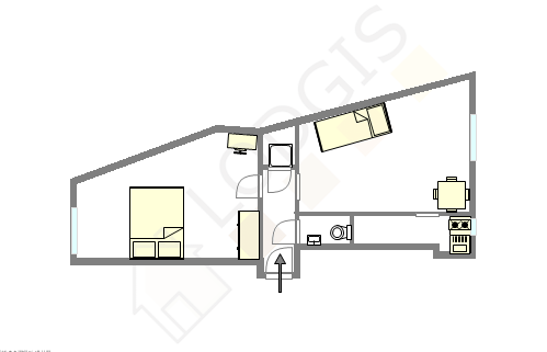 Appartamento Parigi 18° - Piantina interattiva