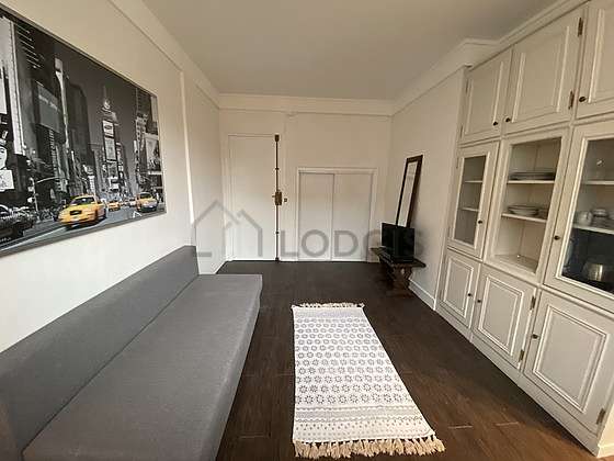 Very quiet living room furnished with 1 sofabed(s) of 140cm, tv, dvd player, wardrobe
