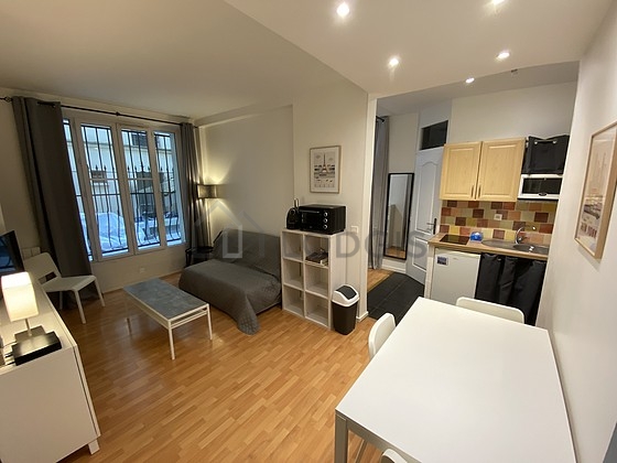Living room with wooden floor