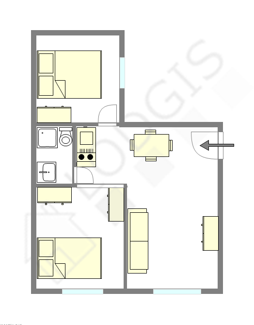 アパルトマン パリ 15区 - レイアウト