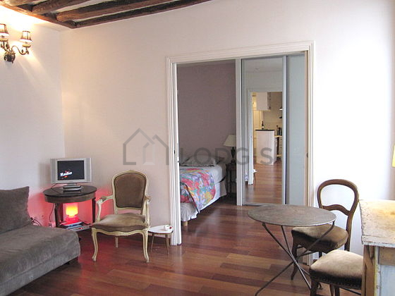 Living room with wooden floor