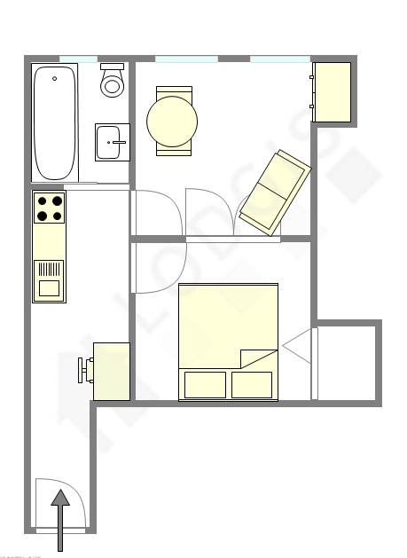 Appartement Paris 6° - Plan interactif