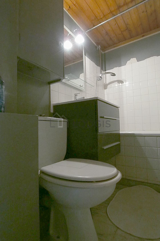 Bathroom with marble floor