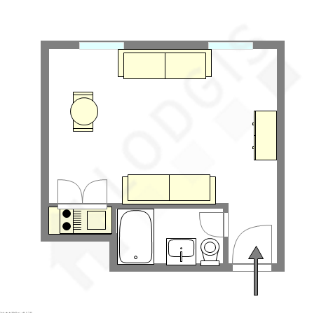 Apartment Paris 18° - Interactive plan