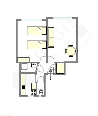 Appartamento Parigi 18° - Piantina interattiva