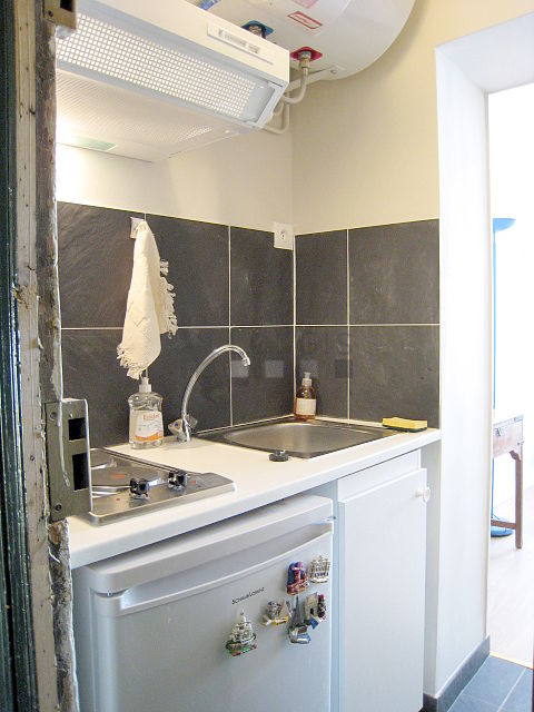 Kitchen with tile floor
