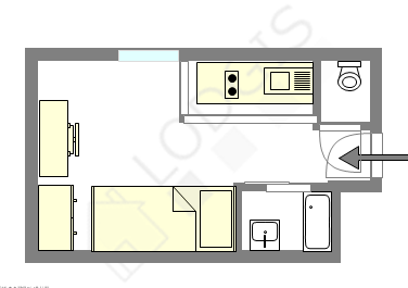 Appartement Paris 18° - Plan interactif
