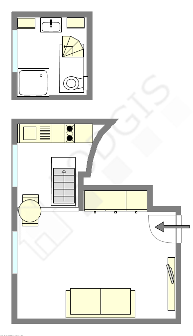 Wohnung Paris 6° - Interaktiven Plan