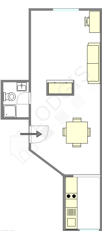 Apartamento Paris 17° - Plano interativo