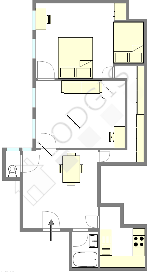 Apartamento Paris 7° - Plano interativo