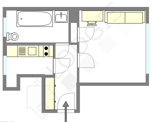 Appartement Paris 16° - Plan interactif