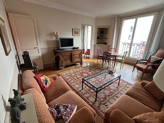 Living room with wooden floor