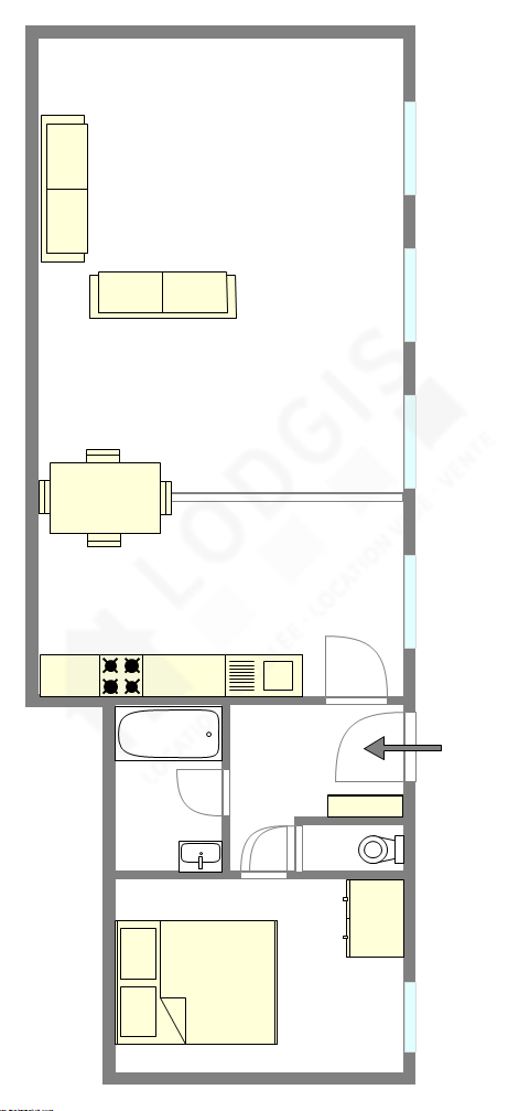 Apartamento París 6° - Plano interactivo