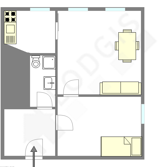 Appartement Paris 5° - Plan interactif