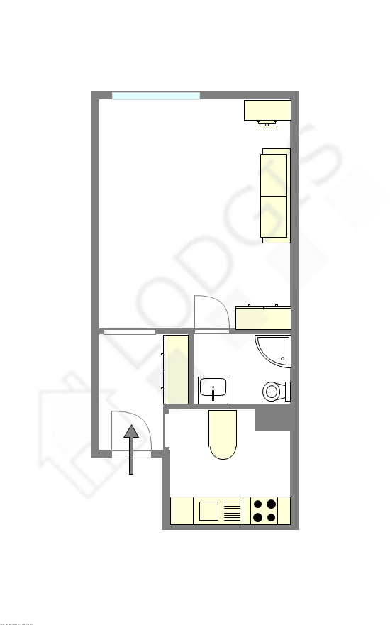 Квартира Париж 18° - Интерактивный план