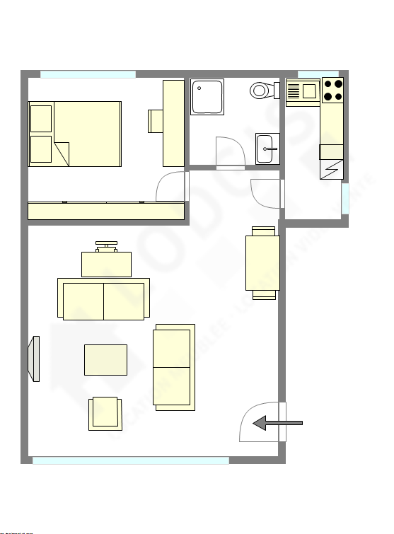 Apartamento Paris 14° - Plano interativo