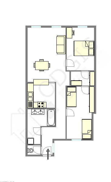 アパルトマン パリ 1区 - レイアウト