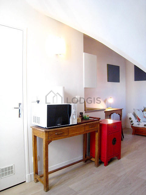 Kitchen with wooden floor