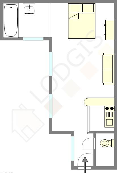 Apartamento Paris 7° - Plano interativo