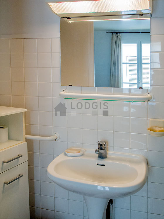 Bathroom with tile floor
