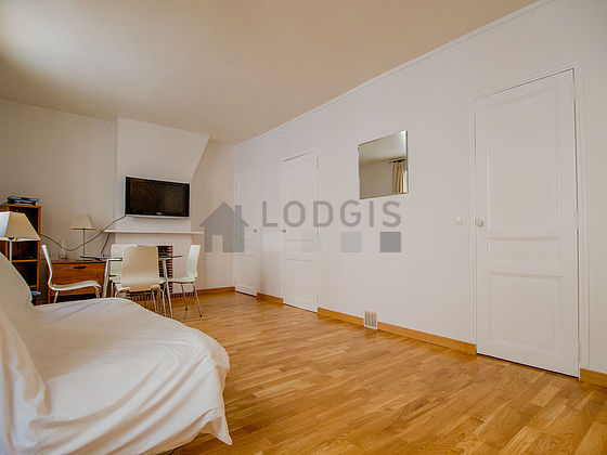 Living room with wooden floor