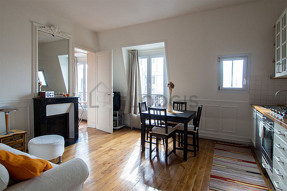 Living room with wooden floor