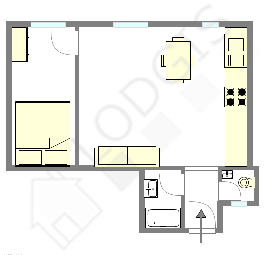 Apartment Paris 15° - Interactive plan