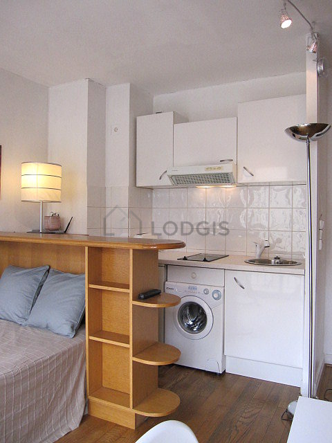 Kitchen with wooden floor
