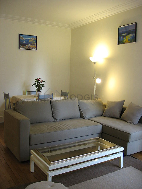 Living room with wooden floor