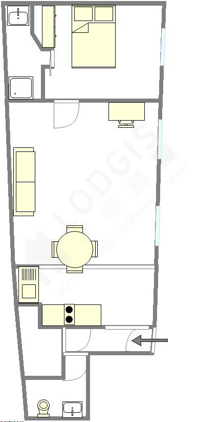 Apartment Paris 9° - Interactive plan