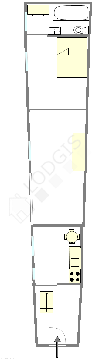 Apartamento Paris 10° - Plano interativo