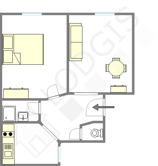 Wohnung Paris 5° - Interaktiven Plan