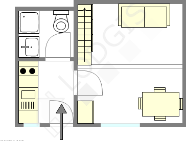 Apartamento Paris 18° - Plano interativo