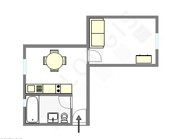 Apartment Paris 11° - Interactive plan