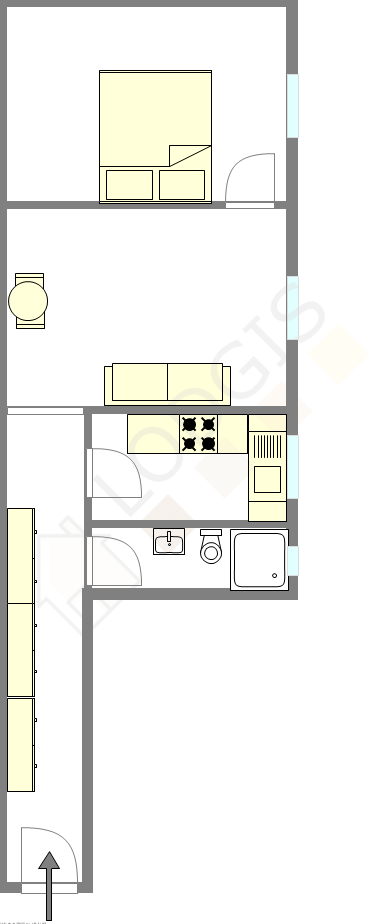 Apartment Paris 15° - Interactive plan