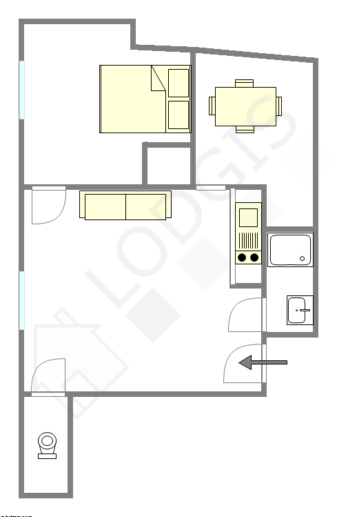 Appartamento Parigi 3° - Piantina interattiva