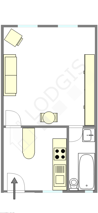 Квартира Париж 4° - Интерактивный план